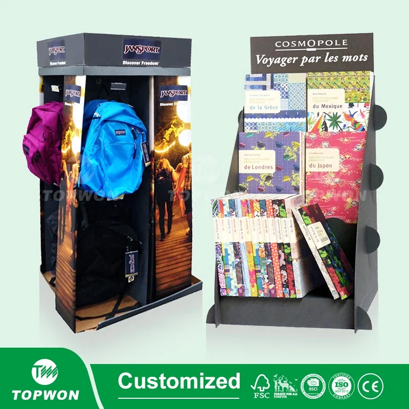 Custom Cardboard  Stationery Shop Racking Display Racks Pen Store Shelves Stationery Display Stand