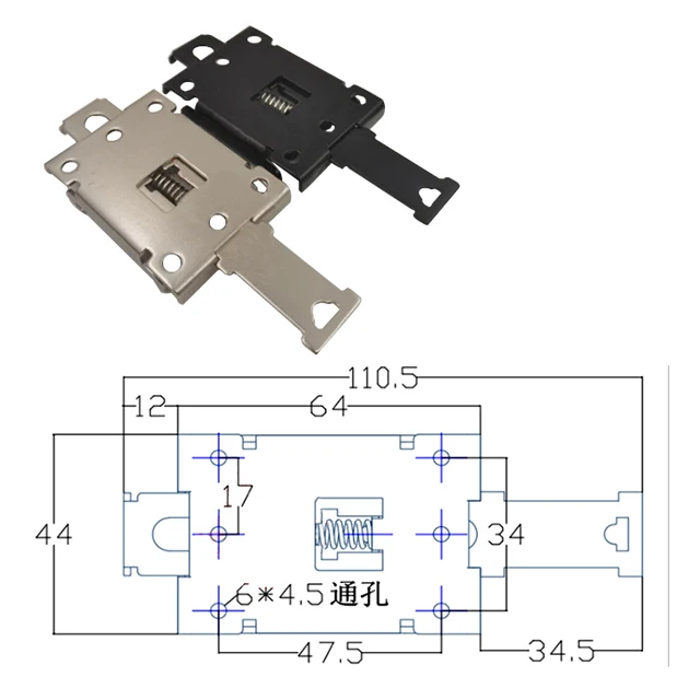 Universal Spring Loaded DIN Rail Mounting Clips - Steel Brackets for ...