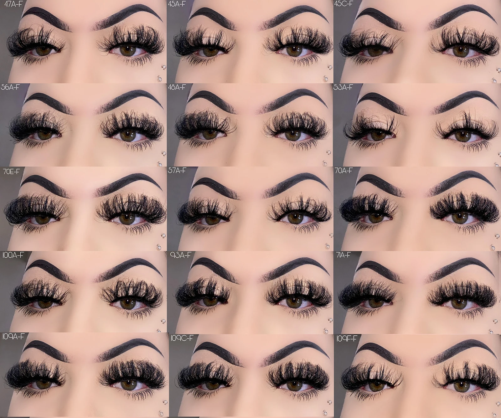 Fluffy D Curl Russian Strip False Eyelash Extension Mink 3d 25mm