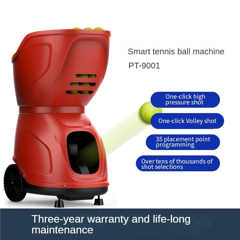 PT9001 Custom Tennis ball Feeding Shooting Robot Serve Machine Tennis Ball Court Training Machine for sale factory