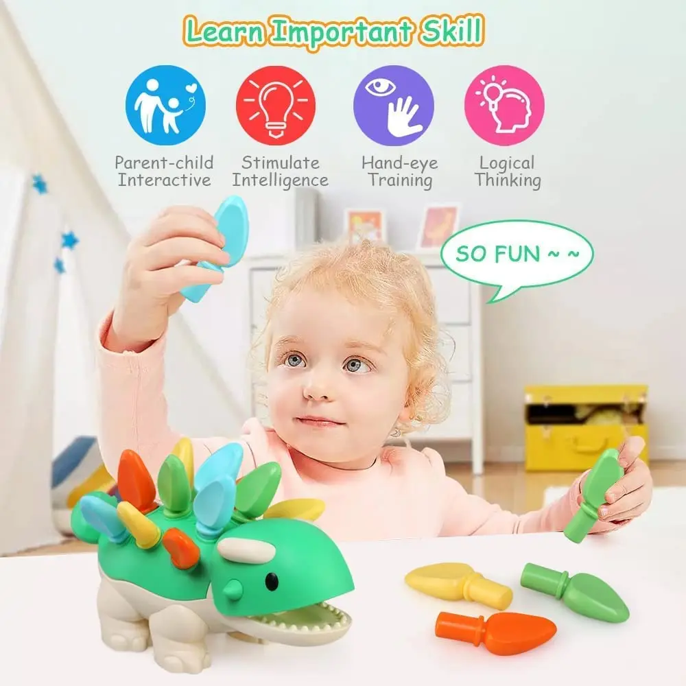 Montessori Learning Educational Baby Toys Dinosaur Fine Motor Skills