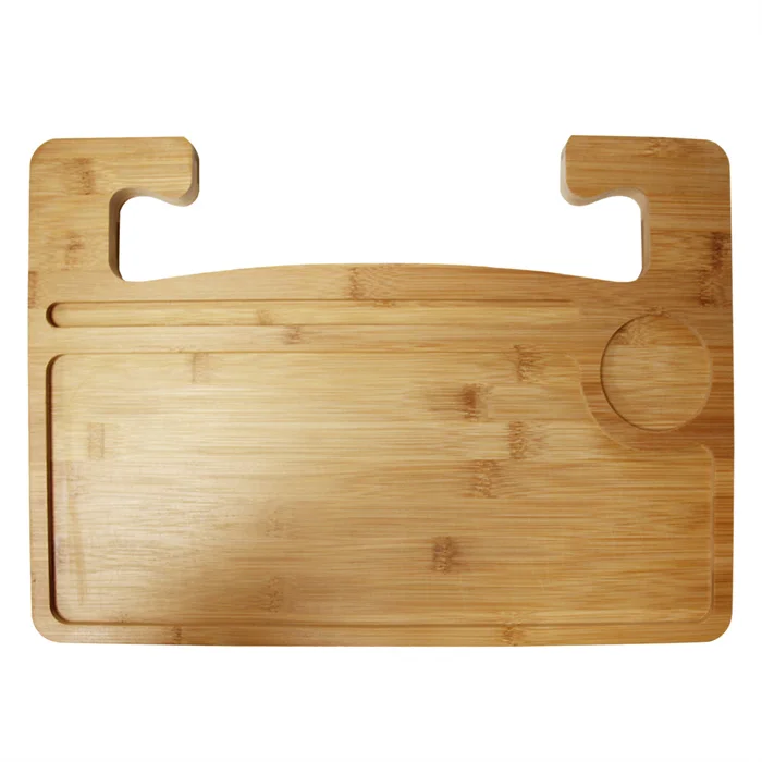 Multifunctional Portable Bamboo Car Desk Table Cup Holder Laptop Food