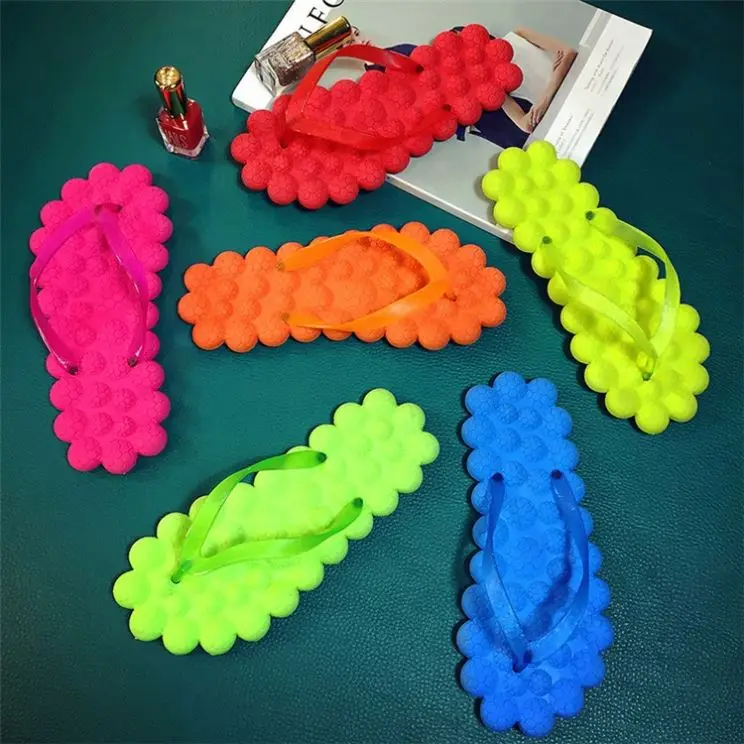 2021 Creative Bubble Flat Flip Flops Grape Massage Sandals Shoes Women Flip-Flops Slippers