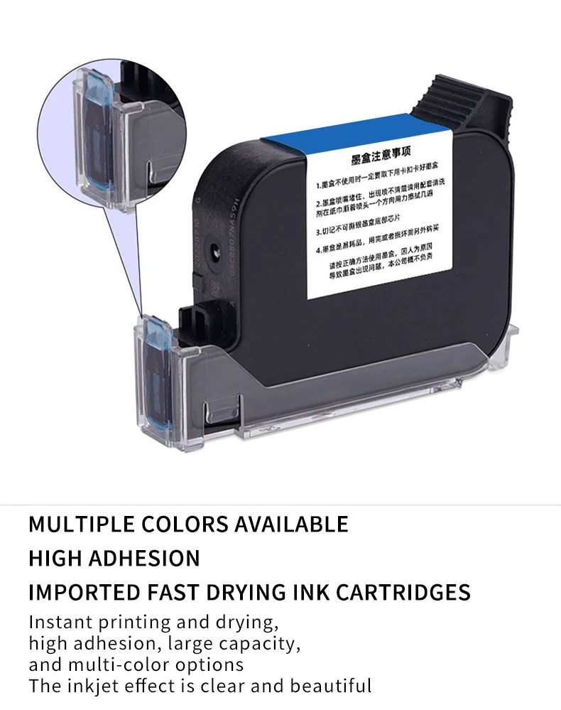 Masjet Tij Thermal Inkjet Printer 42ml Color Fast Drying Ink Cartridge