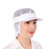 White (8-pointed cap with top mesh for hair covering)