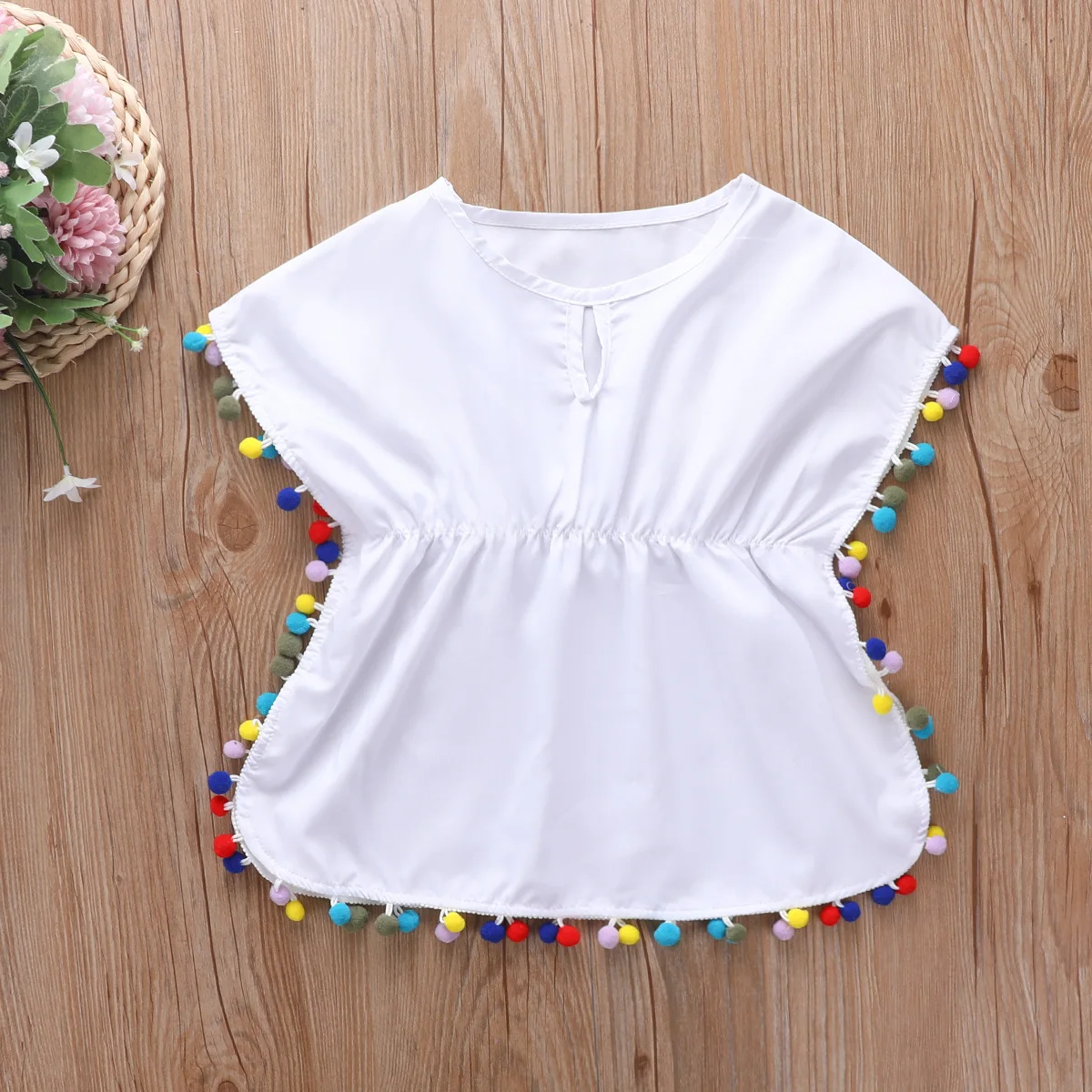 Children's Clothing Girls Beach Blouse Tassel Dress Tunic Bikini