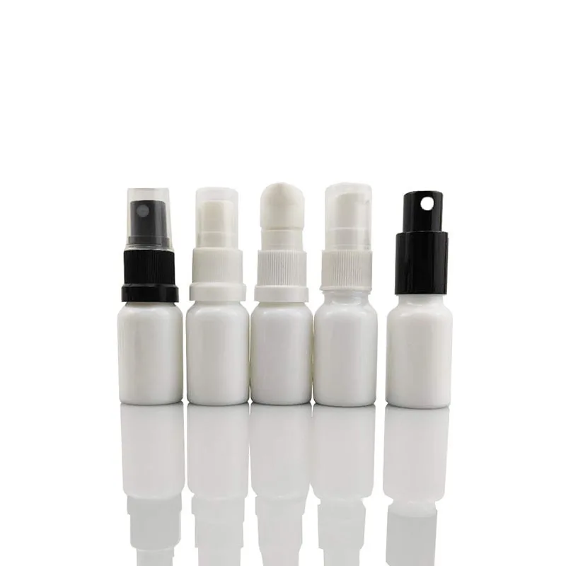 Ampolla comptagotes de 10 ml d'oli essencial de vidre blanc de luxe més venut