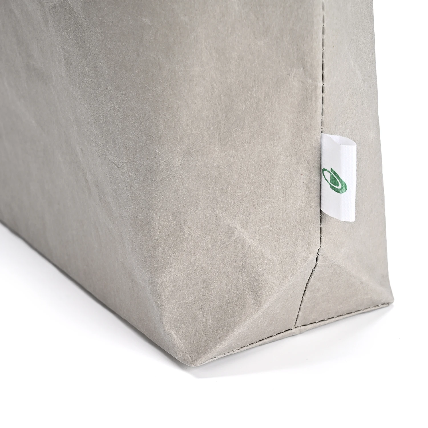 Shopping Bag Single Shoulder Handbag Dupont Paper Tote Bag Washable Kraft Paper with Cotton Linen Lining Natural Ecobags factory