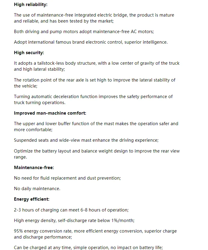 Heli Ton Electric Forklift Cpd With Lithium Lead Acid Battery Buy