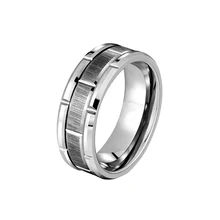 High - Quality Tungsten Carbide Ring, Stylish Double - Line Brushed Design for Men and Women