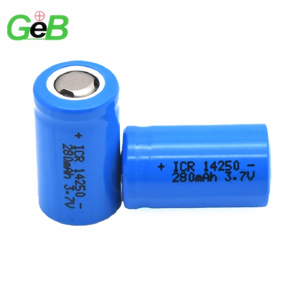 Batterie Rechargeable 14250 / CR2 3.7V 280mAh Avec Chargeur Pour Lampe Torche