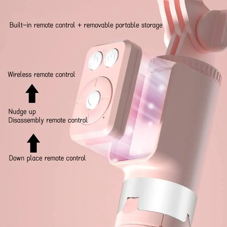 Beauty Light Selfie Stick Quadripod Panorama Shooting 360 Degree Phone Stand Vlogging Live Video and Photo Shooting