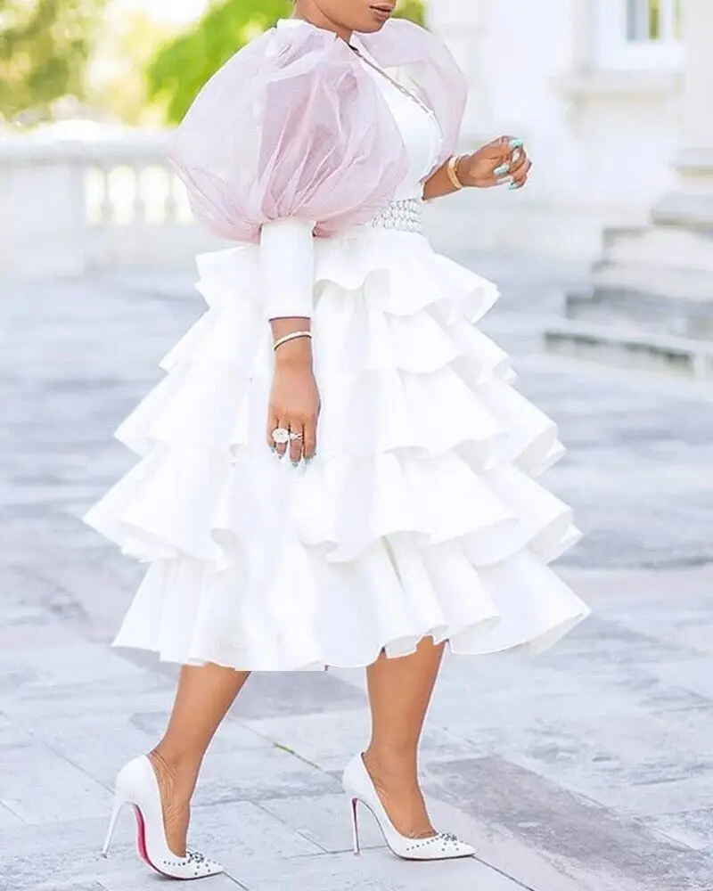 african dresses white Attire For Women Abaya Embroidery Plus Size Elegant Party Church Dress Size chart UK 4 2023 New White African Dresses