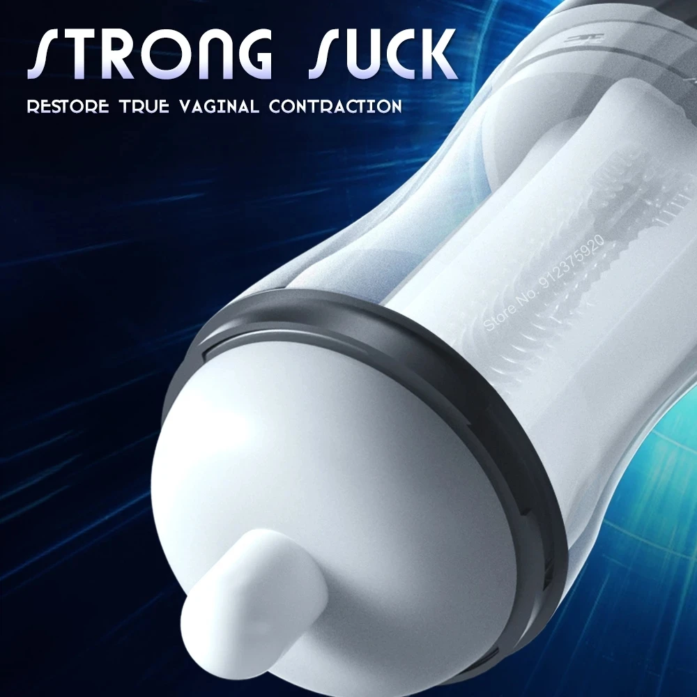 Automatic Vacuum Sucking Male Masturbator Vagina Pussy Sex Machine for Men Realistic Vibrating Masturbation Cup