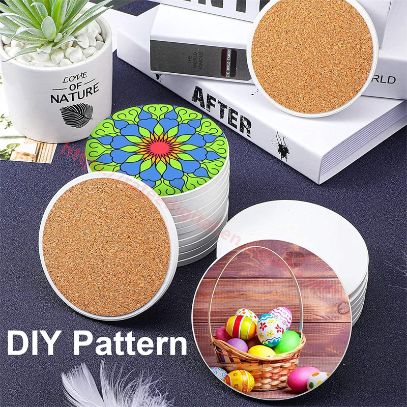 Wholesale Custom Printed Promotional Absorbent Drinks Round Square Plain White Blanks