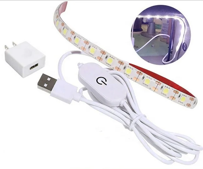 Led Sewing Machine Light Strip With Touch Dimmer And Usb, 18pcs Led Beads