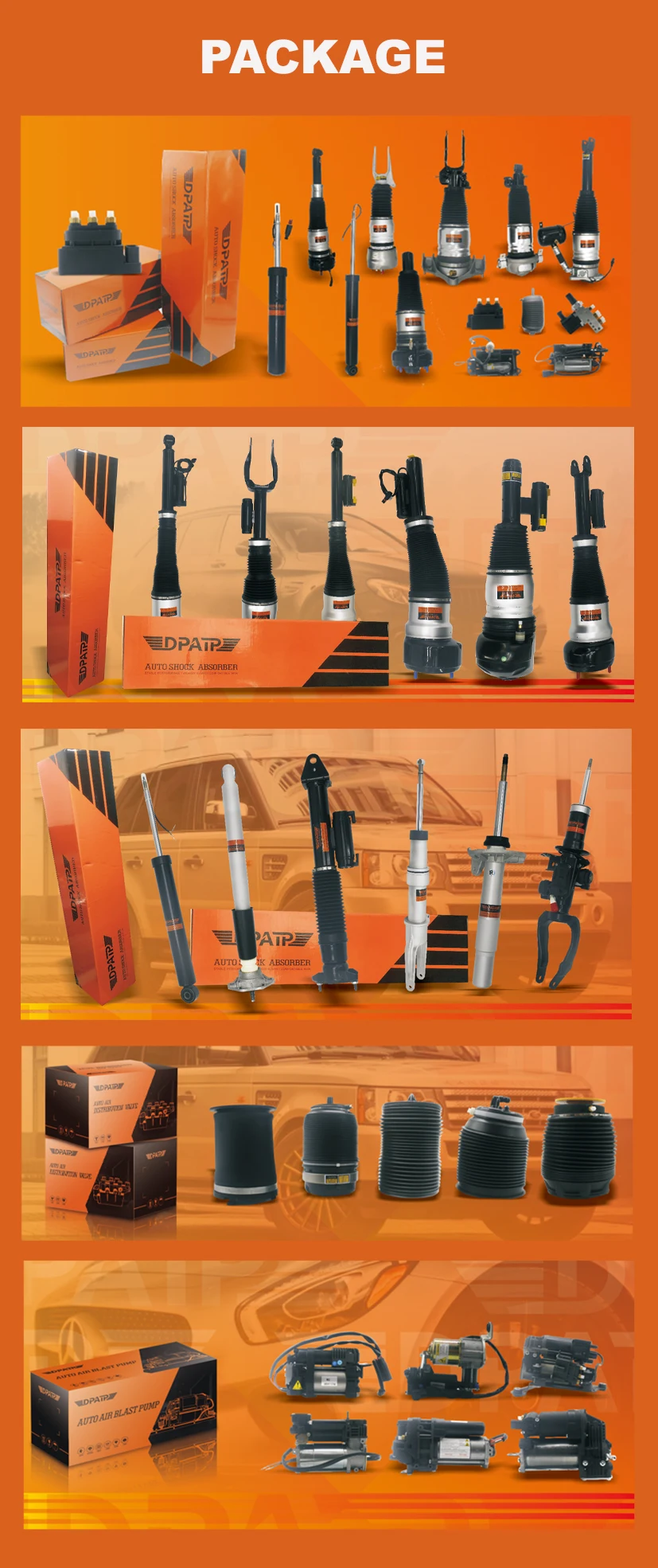 Rear Suspension Air Spring Shock Strut 1663200130 1663200930 1663200500 ...