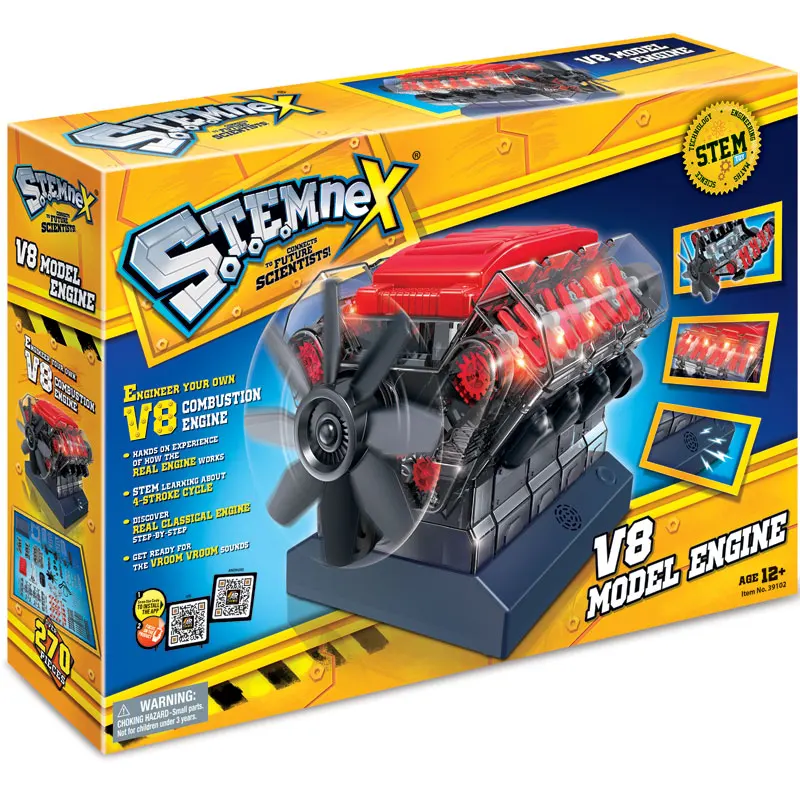V8 Kit Diy Steam Toy Engine Build a Working Model 1:3 Mini Adult Dm118 V8 Engine 8 Cylinder Engine Models