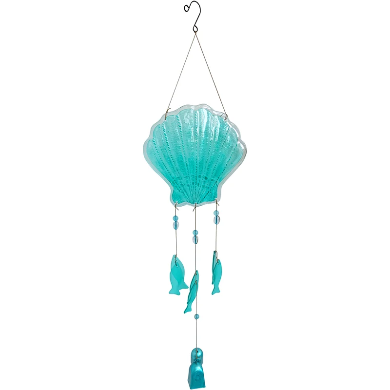 Hanging Glass Wind Chime  Ring Shell Wind Chime