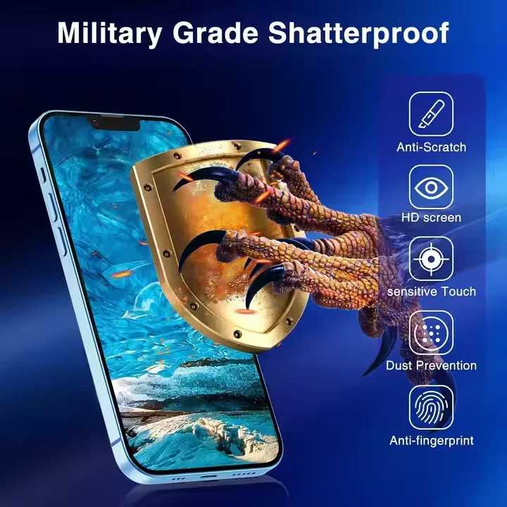 product high clear 3d phone glass for iphone 17 pro max screen protector tempered glass high adhesive anti  scratch anti fingerprint-4