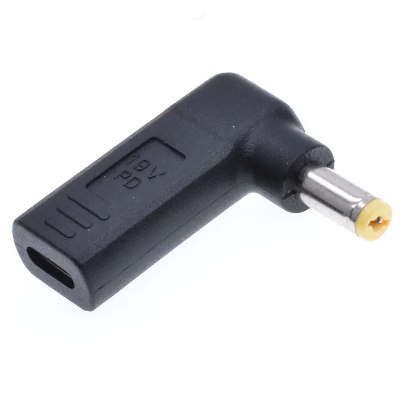 Cablecc Adaptateur USB-C USB 3.1 Adaptateur 5,5 mm 4 mm 7,4 mm 3 mm 2,5 mm Type C vers DC rectangle 