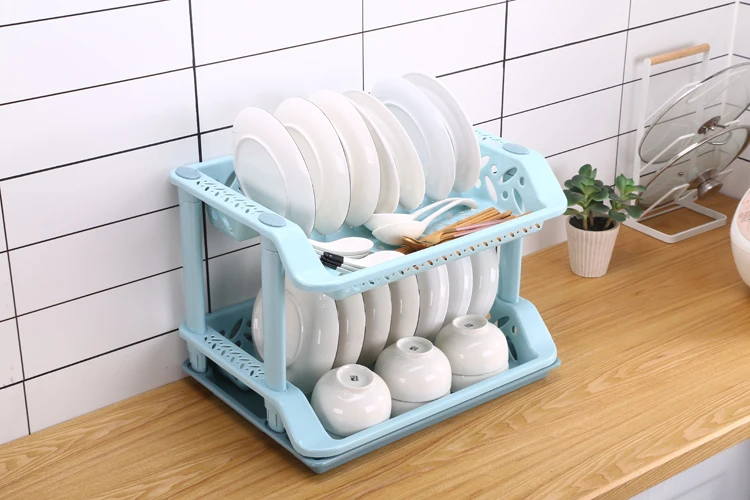 Two tier dish rack. Colors: blue, green and pink. Kshs.2,800