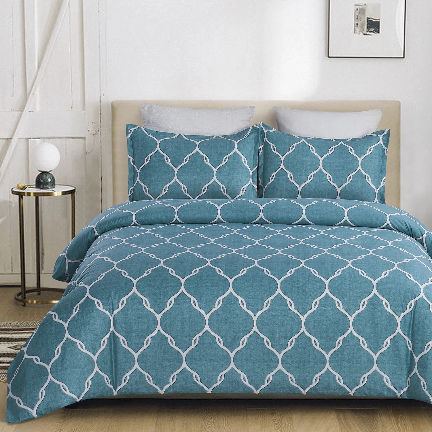Новый дизайн, Комплект постельного белья с принтом в виде сетки, одеяло для отеля, роскошные комплекты постельных принадлежностей