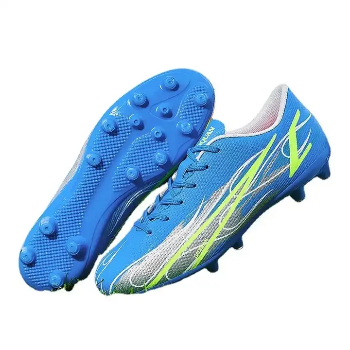 Designer LOGO Custom Men's Football Soccer Sneakers Low Price Casual Turf Sports Shoes with Rubber Insole Summer Football Boots