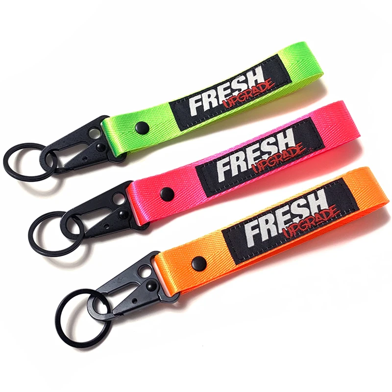 Chìa khóa được tùy chỉnh Lanyard Nylon Chìa khóa xe hơi sáng tạo được cá nhân hóa Lanyard Polyester Keychain Keychain xe máy 2