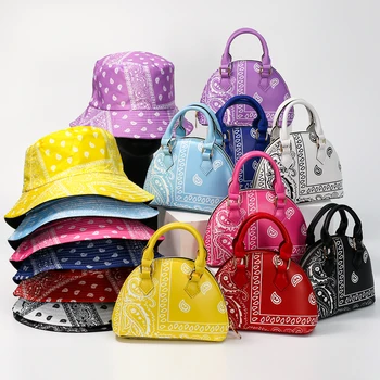 Hot Sales Designer Women Hand bags Famous Brands Ladies Luxury Bandana Hat And Purse Set Purses And Handbags For Women