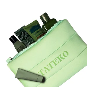 OEM Factory Custom Design Beauty Skincare Makeup Bag Washable Cute Toiletry Pouch Puffer Quilted Neoprene Cosmetic Bag for Women