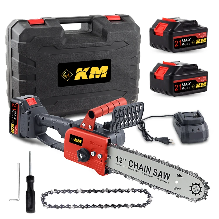 Km Garden Tools 12 Inch Lithium Chainsaw Rechargeable Cordless Chainsaw