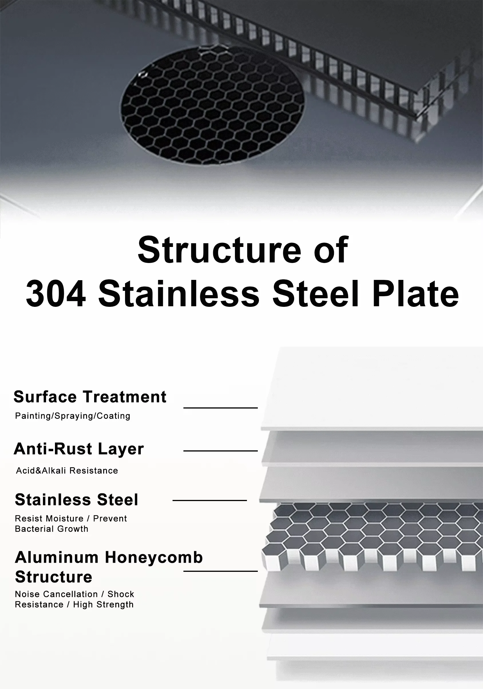 304 Stainless Steel Kitchen Cabinets Modern Modular - Main Image