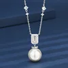 White Pearl Pendant with chain