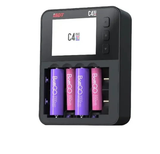  Smart Battery Charger Type-C QC3.0 Output for Li-ion Battery IPS Display Screen and Fire Prevention