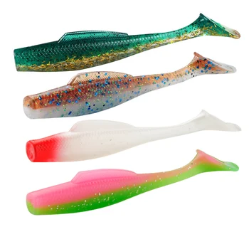 CHEERY New Arrival 100mm 6.5g TPE Soft Paddle T Tail Fishing Ripple Shad Lure 5pcs/bag – Soft Lure – view 3