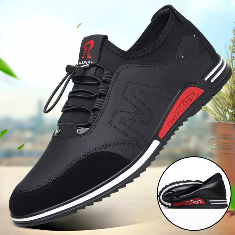 2020 Men's Casual Shoes Black Leather Flats Size 39-44 Graffiti Sneakers  Designer Shoes Men Hiking Leisure Shoes