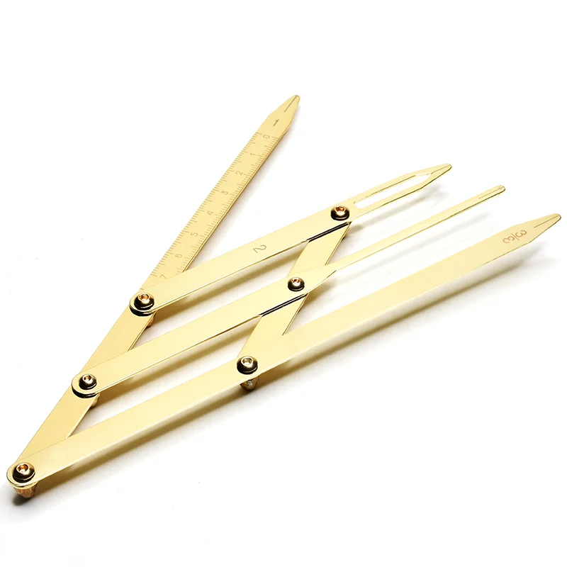 Haude Pied à Coulisse Rapport Doré 1:1.618 - Outil Mesure Sourcils Tatouage Maquillage