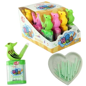 Novelty Happy Cartoon Whistle Bird Toy With Cc Stick Candy