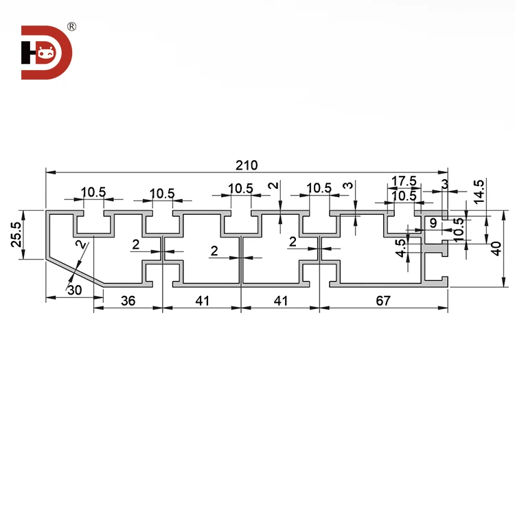 product 40210 heavy duty drum line edge protection industrial conveyor line belt line edge blocking extruded aluminum profile-3