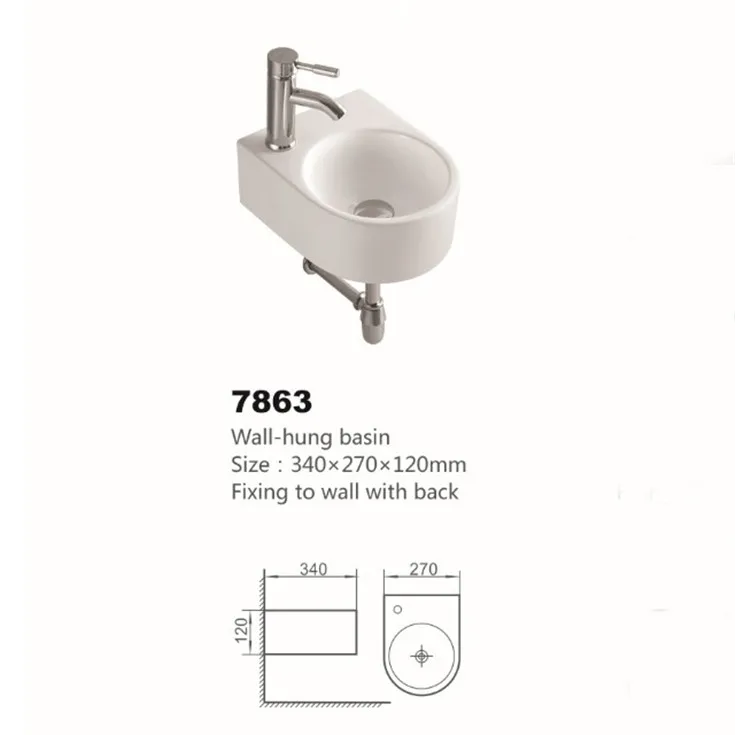 Public Parks Wash Hand Basin Easy Clean Sanitary Ware Ceramic Wall Hung Sink For Sale