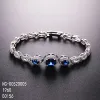 Blue+Rhodium Plated