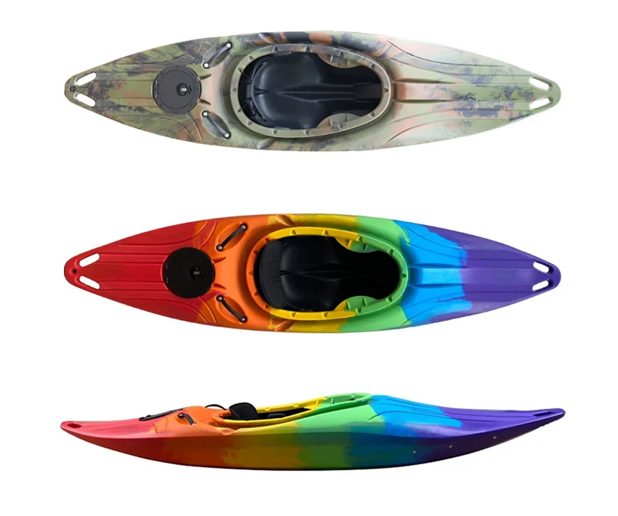 Handeli Lldpe Hull Material Professional 1 Seater Fast Canoe Kayak Creeking Style White Water