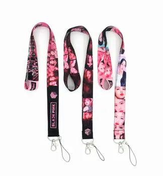 Lanyard Keychain Kpop Blackpink ID Bage Holder Music Pop Korean  Badge Card Keychain for Students.