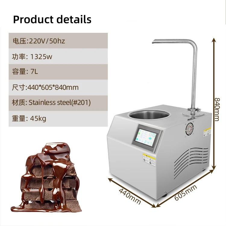 Easy to Operate Chocolate Making Machine Cocoa Bean Chocolate Tempering Melting Machine
