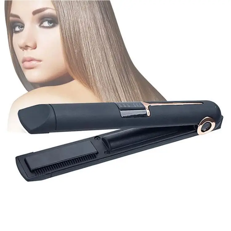 Cordless Wireless Titanium Comb Electric Gold Usb Ceramic Hair Straightener Brush