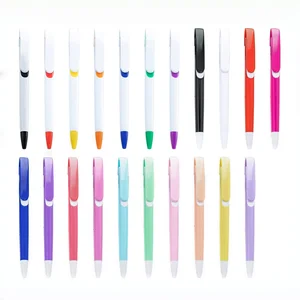 New Multi-Color 1.0mm Ballpoint Pen Printable Custom Logo Plastic Body for Advertising Promotional Gifts