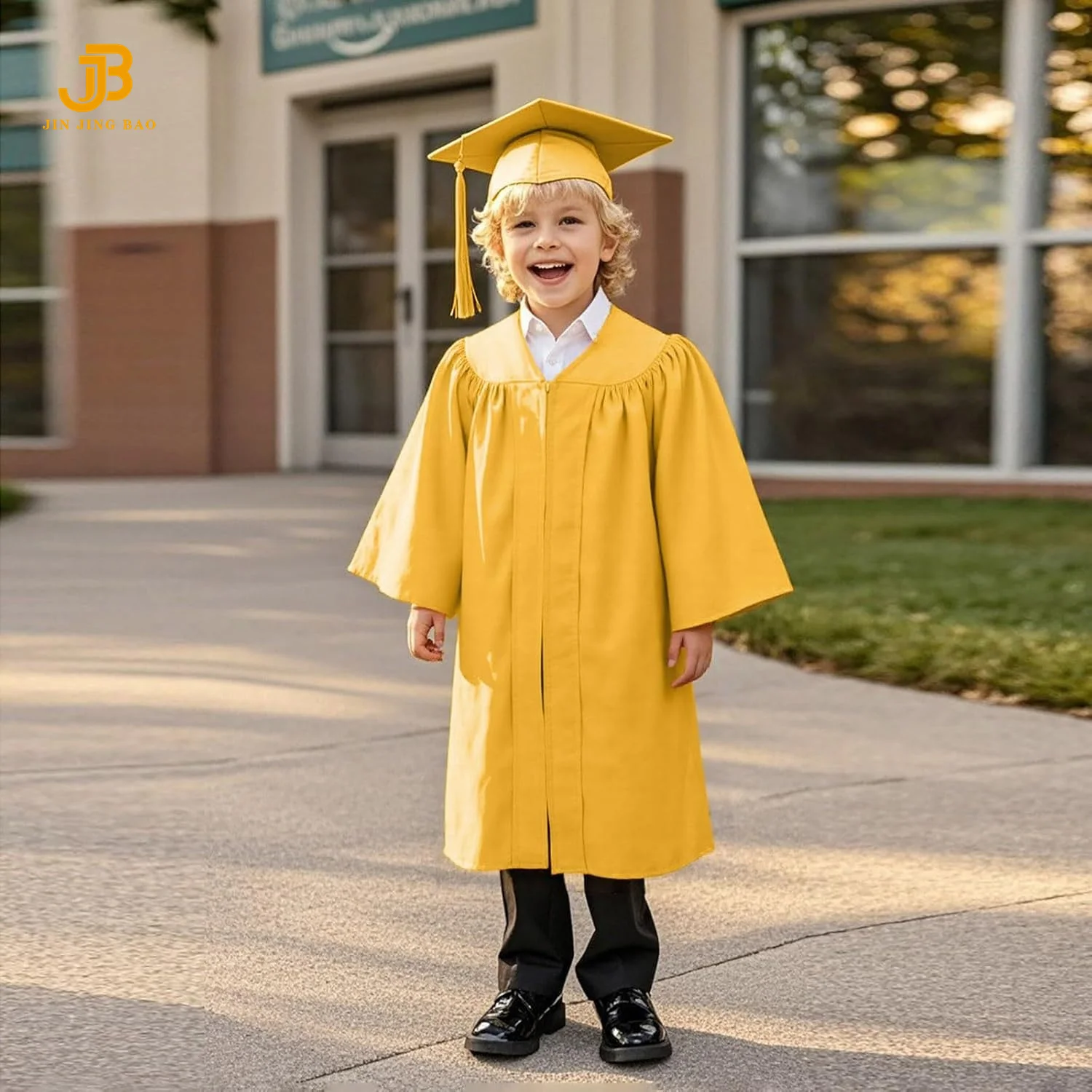 Wholesale Graduation Gown uit Boys Girls Cap Gown et Children Kid chool Graduation Clothing Kindergarten Graduation Gown Custom Matte Kindergarten