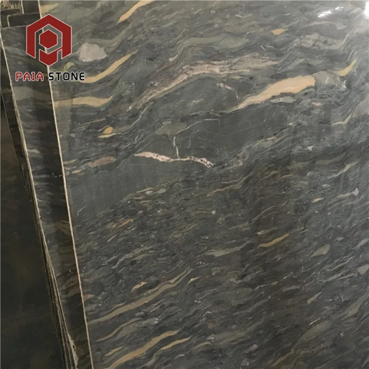 Luksusowy, dobrze polerowany, najwyższej jakości marmur zielony smok – kolorowa płyta marmurowa do blatów