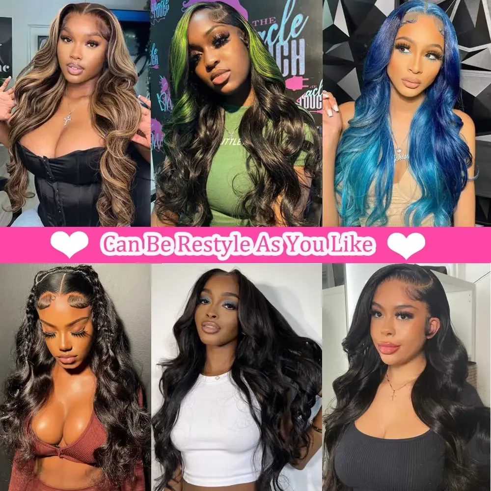 Burgundy Highlight Body Wave Wigs_voghion.com